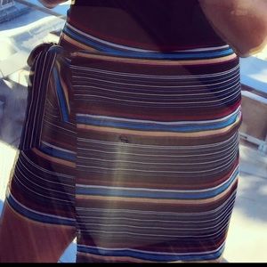 TopShop Stripped Wrap Skirt